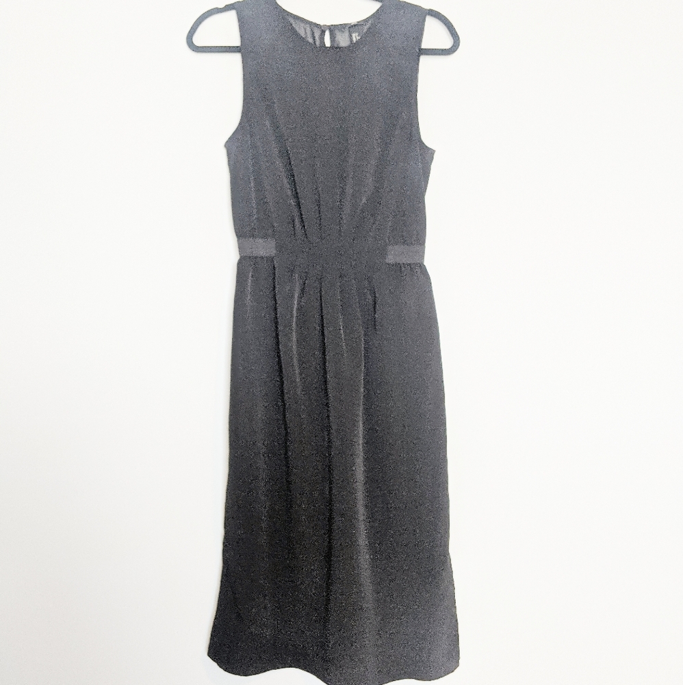 H&M black maxi dress halter top with side slits
